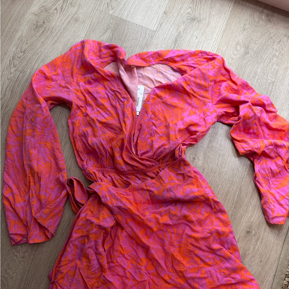 L*Space Pink and Orange Long Sleeve Dress